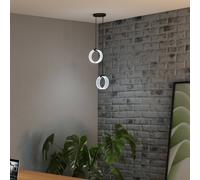 Lampada LED a sospensione OSRAM Decor Circle, a 2 luci, CCT, nero Osram