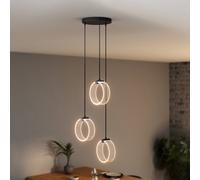 Osram Decor Circle Lampada a sospensione decorativa a 3 luci, PL, 20 W, 1300 lm, 3000 K/4200 K/6500 K, bianco caldo/bianco freddo/luce diurna, interruttore Click-CCT, IP20, in plastica, nero, LED non