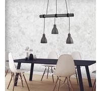 Lampada LED A Sospensione Plafoniera Legno Rovere Antracite, DP18-1