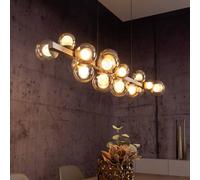 lampada LED a sospensione PURE E-Popup, bronzo, vetro, CCT, 18 luci. Pure