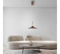Lampada LED a sospensione PURE Moon, bronzo, vetro ambra (scuro), Ø32cm Pure