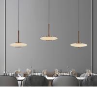 Lampada LED a sospensione PURE Vitrum, vetro marrone/opale e alluminio, a 3 luci Pure