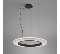 Lampada LED a sospensione Roda S/90 di Bover, marrone/bianco, Ø 90 cm, 1-10V Bover