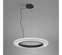 Lampada LED a sospensione Roda S/90 di Bover, marrone/bianco, Ø 90 cm, TRIAC Bover