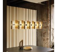 Lampada LED a sospensione Slamp La Lollo, color oro, 140 cm Slamp