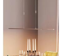 Lampada LED a sospensione Tolu di Quitani, nichel, lunghezza 158 cm 6722660