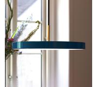 Lampada LED a sospensione UMAGE Asteria Medium, petrolio/ottone, Ø 43 cm UMAGE