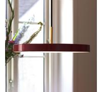 Lampada LED a sospensione UMAGE Asteria, misura media, in ottone rosso UMAGE