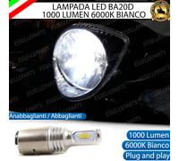 LAMPADA LED BA20D 6000K 1000 LUMEN PIAGGIO DIESIS 50 MOTO SCOOTER NO AVARIA LUCI