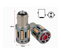 Lampada Led BAY15D 1157 100% Canbus 12V 21/5W Effettiva Colore Rosso Con Ventola