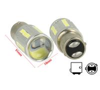 Lampada Led BAZ15D 1157 P21/4W 12V 24V 21 Smd 5730 Super Bianco Luminoso Piedi