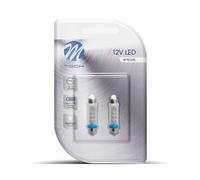 Lampada Led Blister 2x LED L024 C5W 41mm 8LED blu