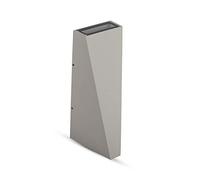 Lampada LED Cob 6W, da Parete Alluminio Grigio Wall Light Bianco Caldo 3000K Ip65