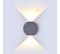 V-TAC Lampada LED da Muro Sferica 6W 110LM/W Doppio Fascio Luminoso Colore Grigio 3000K IP65