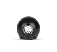 Lampada LED Cob 6W da Parete, Alluminio, Nero Wall Light Bianco Caldo 3000K Ip65