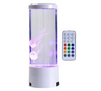 Lampada LED con - Cambiamento di colore rilassante della luce ambiziosa, illuminazione con effetto acquario silenziosa alimentata tramite USB | Lampada da tavolo decorativa con telecomando per