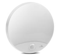 Lampada LED con rilevatore di movimento, ad infrarossi, bianca, IP44, 10W