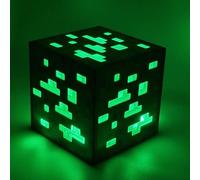 Lampada LED Cubo Pixel Miner Verde - Luce Notturna Gialla per Gamer - Design a Blocchi Luminosi per Cameretta e Postazione Gaming - Idea Regalo Appassionati Videogiochi (Smeraldo)