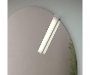 Lampada LED Da 26 Cm In ABS Cromato Compatibile Con Specchi Bagno A Filo Lucido, Luce Naturale 4000K, Potenza 5 W, IP44, Installazione Regolabile