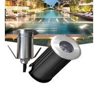 Lampada LED da Esterno, faretto LED Impermeabile da 12 V per Piscina - Mini Illuminazione Subacquea da Incasso da 3 W con Angolo del Fascio di 30° per Piscine e scalini, Grado di Protezione