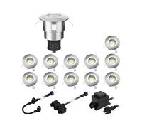Lampada LED da incasso a pavimento Atria per esterni alluminio bianco caldo ogni
