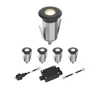 Lampada LED da incasso a pavimento GLOX per esterni IP67 antracite rotonda 35mm