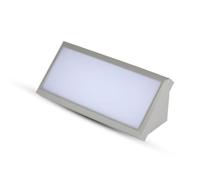 Applique Lampada Led Da Parete Angolare 12W Colore Grigio 3000K IP65 Luce Indire