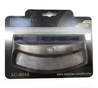 LAMPADA LED DA PARETE A ENERGIA SOLARE CON SENSORE MOVIMENTO APPLIQUE DA ESTERNO