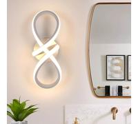 Lampada LED da Parete - Applique led Muro - Lampada da Muro Interno Design Moderno - 2000 Lumen 20W 4500K Luce Bianco Naturale Illuminazione Soggiorno Bagno Cucina Camera Corridoio 28 cm (1 x Bianco)