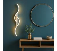 Lampada LED da Parete - Applique led Muro - Lampada da Muro Interno Design Moderno - 2200 Lumen 16W 4500K Luce Bianco Naturale Illuminazione Soggiorno Bagno Cucina Camera Corridoio 60 cm (1 x Bianco)