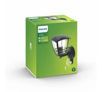 Lampada LED Da Parete Creek Per Esterno Lanterna Up Con Sensore Alluminio Nero