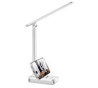 Lampada LED da scrivania pieghevole ricaricabile con touch e supporto integrato