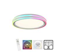 Lampada LED Da Soffitto Cambio Colore Dimmerabile D: 48,5 CM Rotondo Telecomando [EEK: E]
