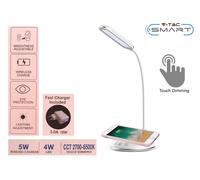 Lampada Led Da Tavolo 4W CCT Dimmerabile Con Caricatore Wireless QI Smartphone B