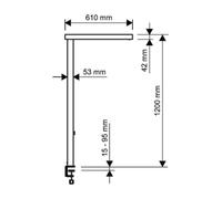 Lampada LED da tavolo con sensore MAULjuvis, bianca, 120 cm, dimmerabile, base Maul