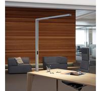 Lampada LED da tavolo con sensore MAULsirius, argento, dimmerabile, CCT, base a Maul