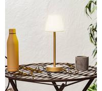 Garden Lampada da tavolo lola slim 30, di metallo. 11*11*32cm, batteria ricaricabile. Uso interno ed esterno. Colore ottone. - gold 8435578501963