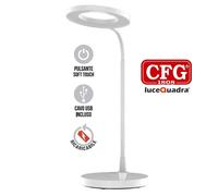 LAMPADA LED DA TAVOLO ORIENTABILE RICARICABILE CFG IRIS LUCE REGOLABILE 10/20W [EEK: A]
