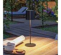 Lampada LED da tavolo ricaricabile Paulmann Tuni, nera, plastica, IP44 Paulmann