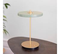 Lampada LED da tavolo ricaricabile UMAGE Asteria Move verde oliva/ottone 31 cm UMAGE