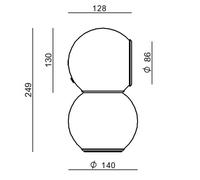 Lampada LED da tavolo Stilnovo Gravitino, magnete, nero 9712