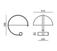Lampada LED da tavolo Stilnovo Meta incl. LED E27 oro Stilnovo