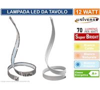 Lampada moderna curva luce tavolo scrivania ufficio LED 12W lume comodino 230V [EEK: A]