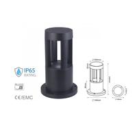 V-TAC VT-830 LAMPADA LED DA GIARDINO CON FISSAGGIO A TERRA 10W COLORE NERO IP65