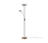 Lampada LED da pavimento Lindby Yveta, ottone, metallo, dimmerabile, 183 cm LINDBY