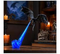 Lampada LED Drago Sputafuoco Decorativa per Libreria e Scaffale F-Grande | 4 Modelli Disponibili, 2 Misure, Luce per Angolo Lettura, Design Fantastico, Idea per Appassionati
