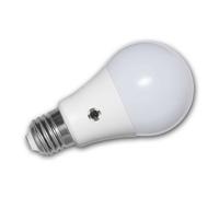 Lampada LED E27 con sensore crepuscolare, potenza 4,8W, colore luce bianco caldo