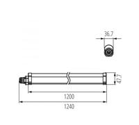 Lampada LED ermetica TP SLIM N 40W-NW 4800lm 4000K IP65 38940