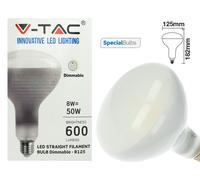 V-TAC VT-2198D Lampadina led 8W bulb reflector filamento SMD E27 R125 bianco