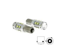 Lampada Led H21 BAY9s H21W 12V 50W Arancione 10 Smd Cree Piedini Sfalsati Per Fr
